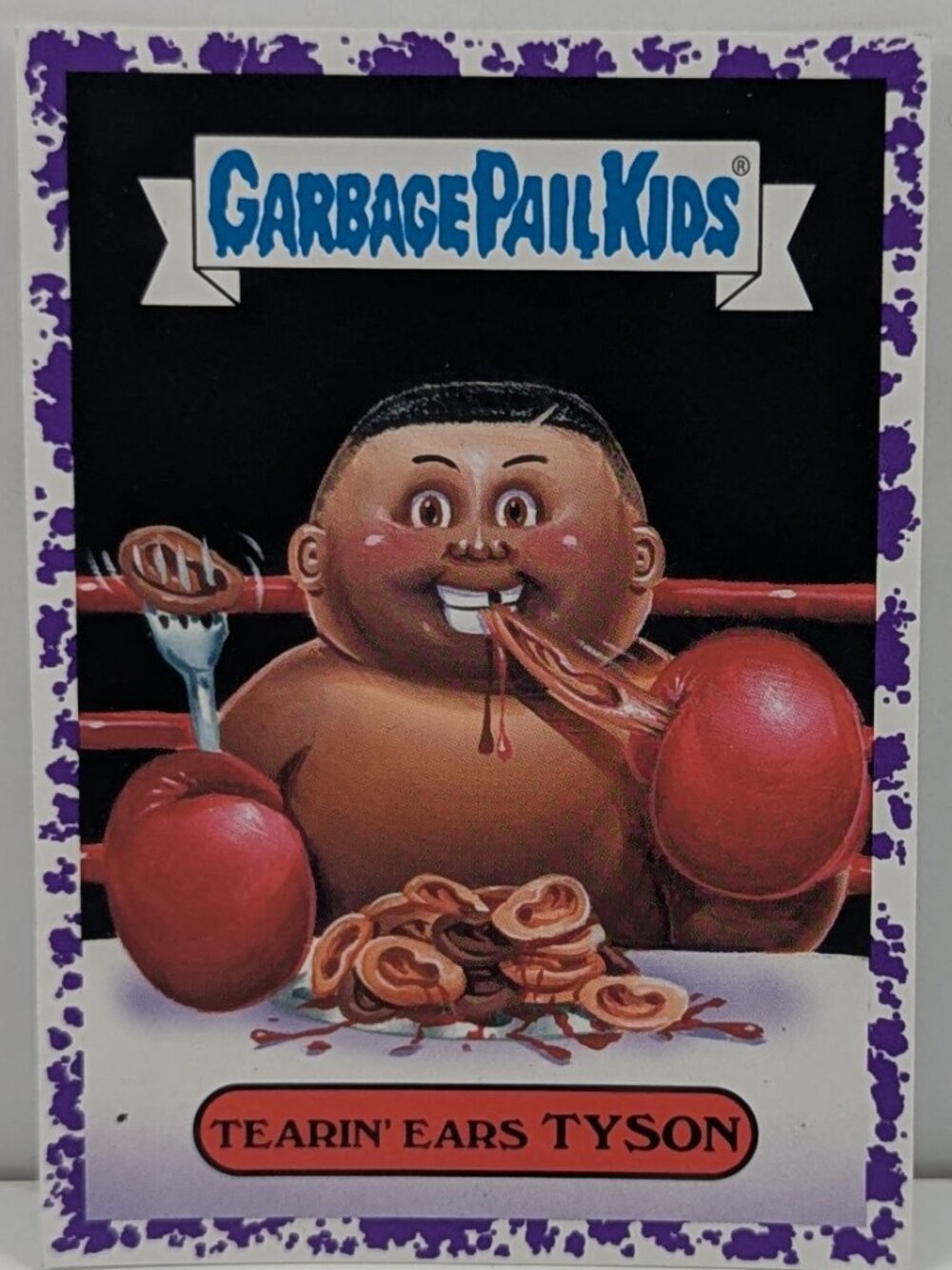 2019 Topps Garbage Pail Kids Munchin' Mike Tyson #5a coveted purple boarder!